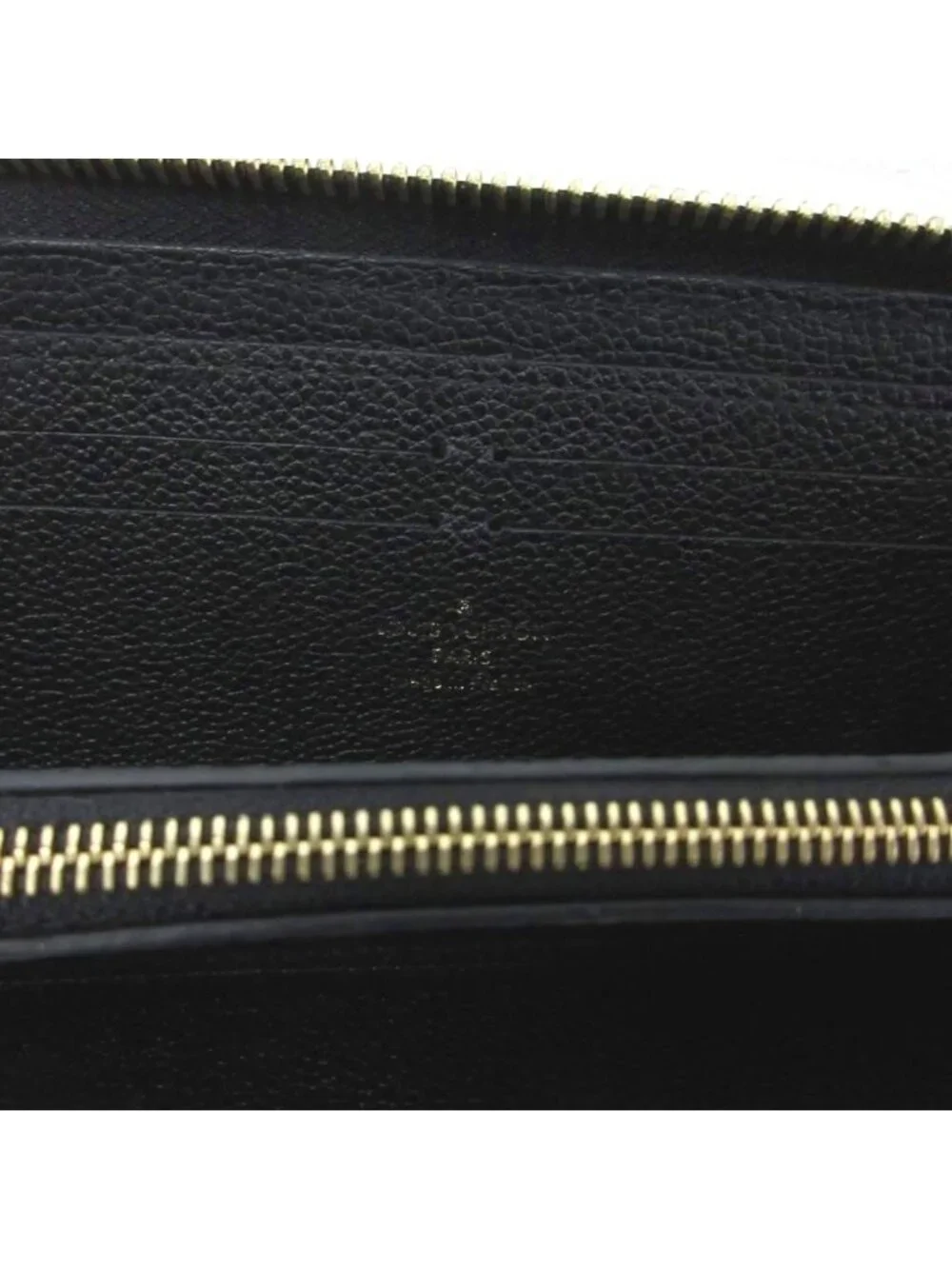 Louis Vuitton Portefeuille Clemence Monogram Empreinte Wallet Round Zip Logo